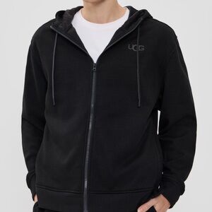 UGG Men's Zip-Up Black Sweater